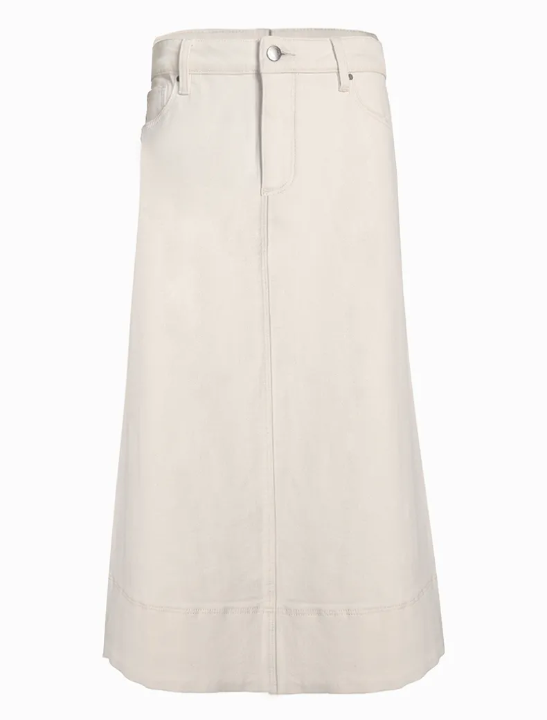 Madison Denim Skirt Bone