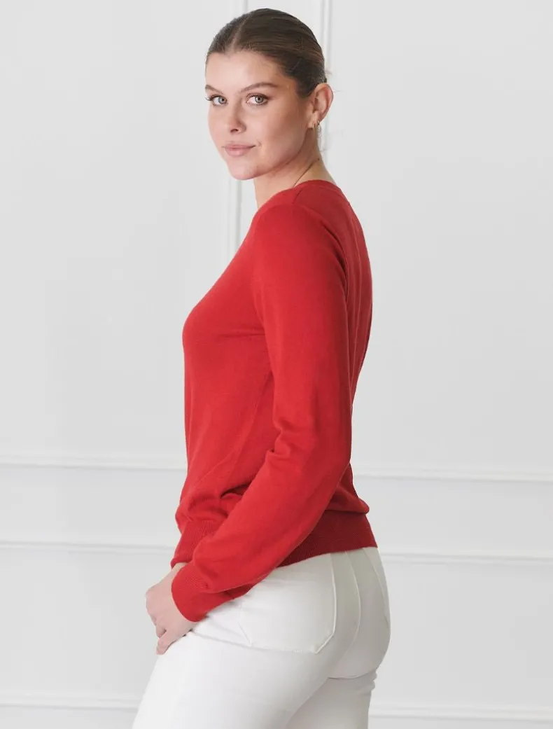 Melissa Crew Neck Knit Red