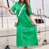 Molly Shirt Dress Green - FINAL SALE