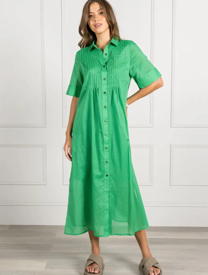 Molly Shirt Dress Green - FINAL SALE