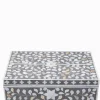 Mother Of Pearl Inlay Box Taupe