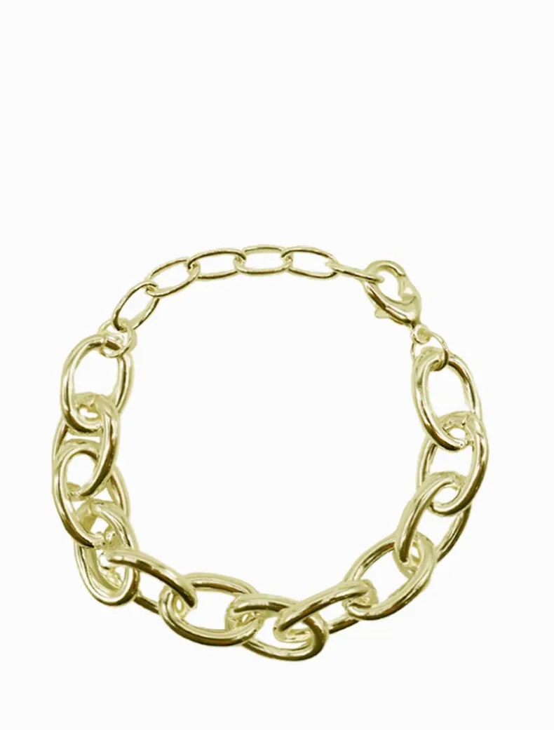 Oval Link Bracelet Gold