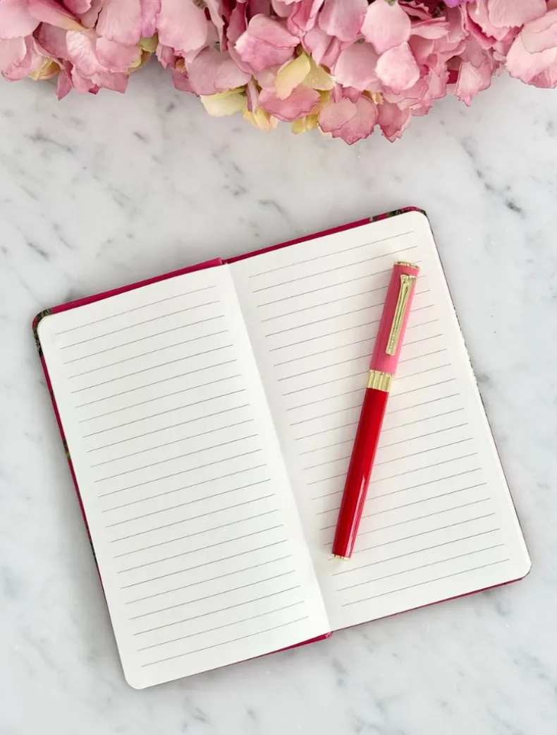 Paige Journal Pink Red Stripe