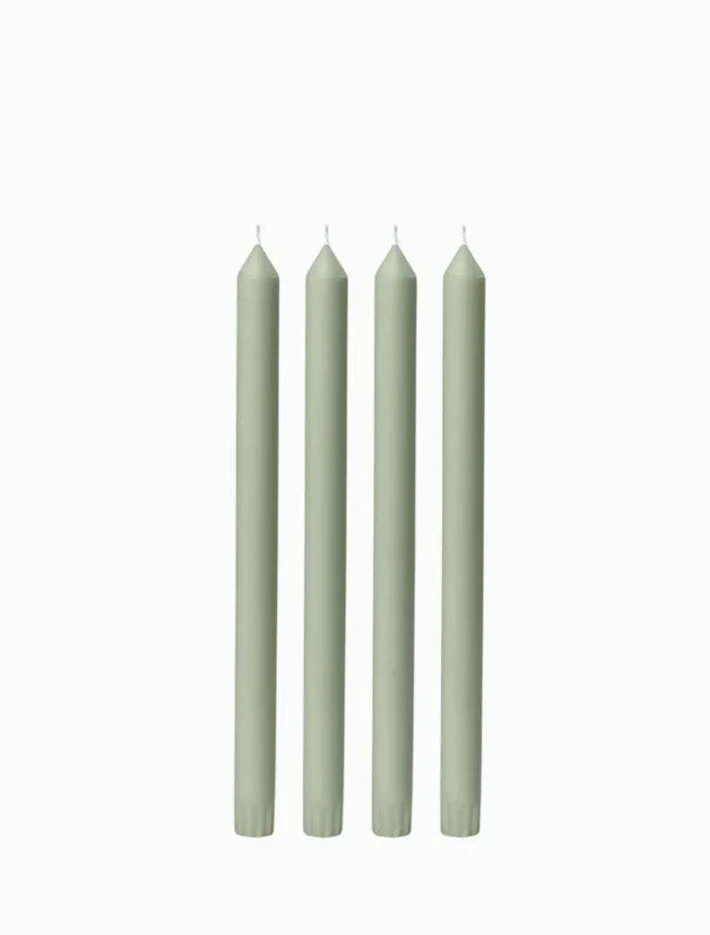 Pale Eucalypt 30cm Dinner Candle (Pack of 4)