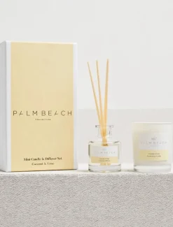 Palm Beach Coconut and Lime Mini Candle And Diffuser Gift Set