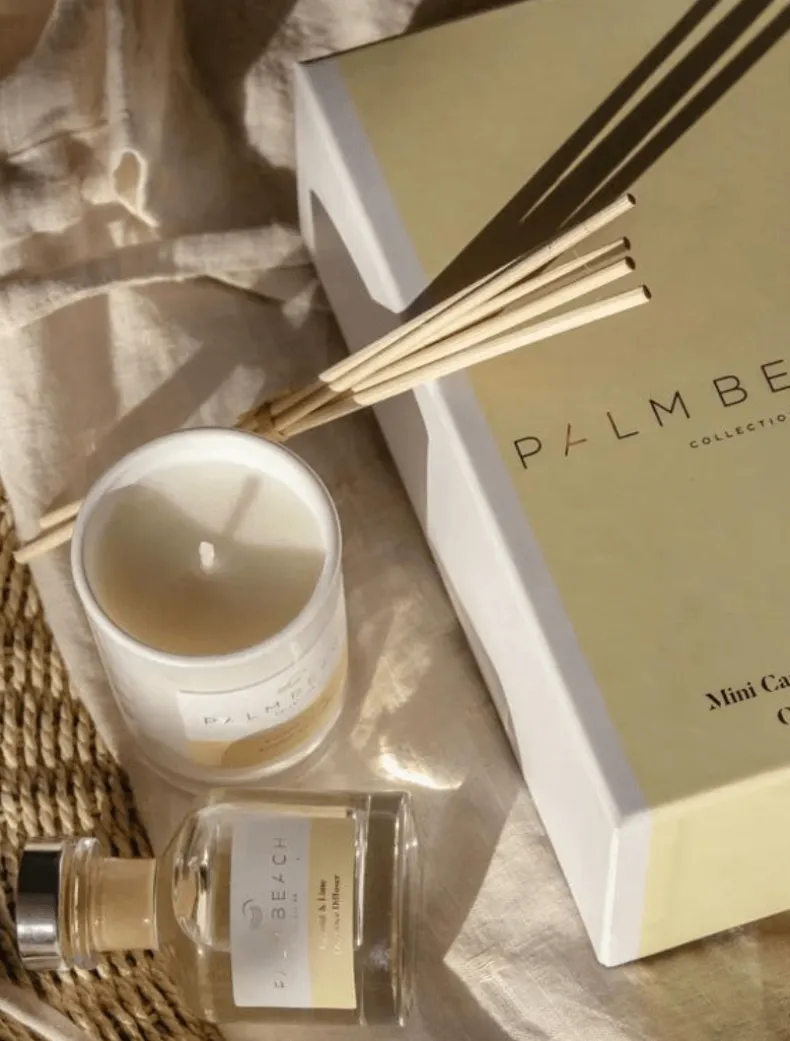 Palm Beach Coconut and Lime Mini Candle And Diffuser Gift Set