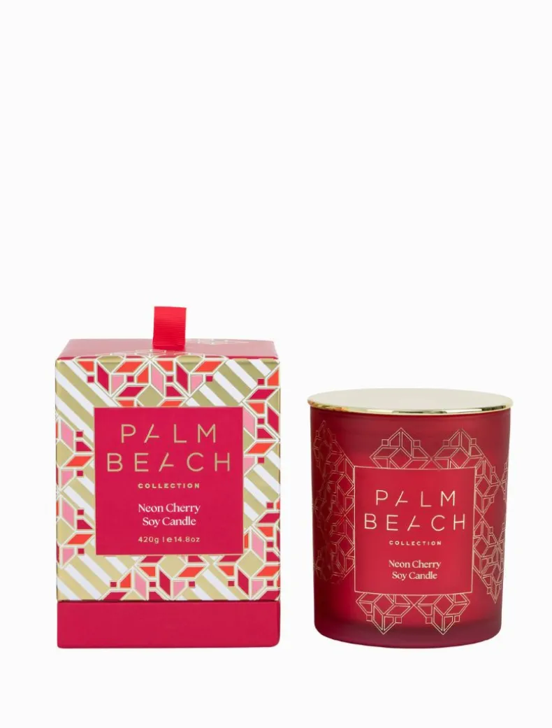 Palm Beach Neon Cherry Candle 420G - FINAL SALE