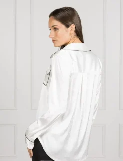 Pamela Satin Top Ivory - FINAL SALE