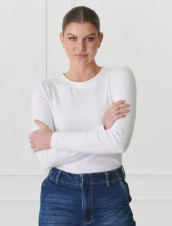 Paris Long Sleeve Classic Tee White