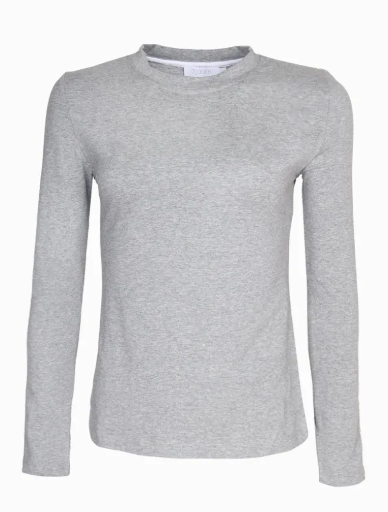 Paris Long Sleeve Classic Tee Grey