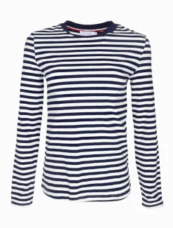 Paris Long Sleeve Tee Navy White