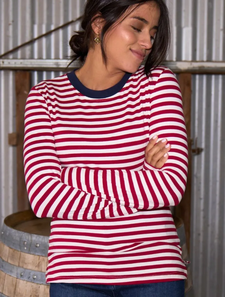Paris Long Sleeve Tee Red White