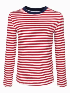 Paris Long Sleeve Tee Red White