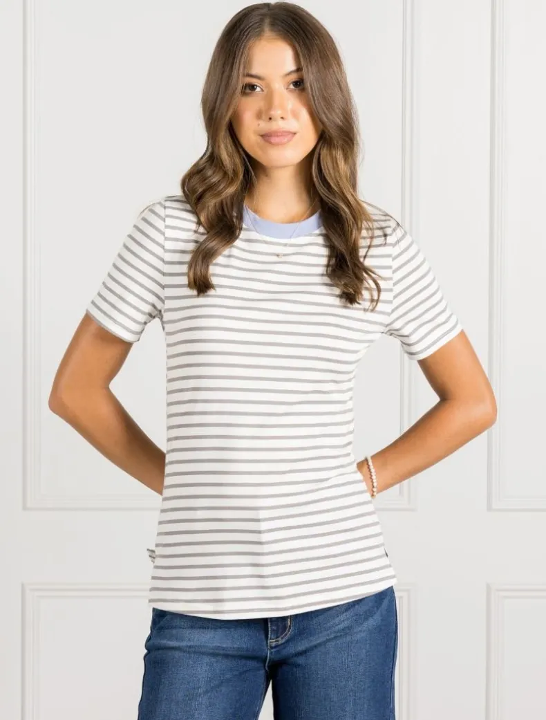 Paris Striped Tee Cloud - FINAL SALE
