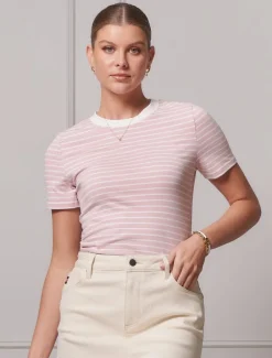 Paris Striped Tee Pink - FINAL SALE