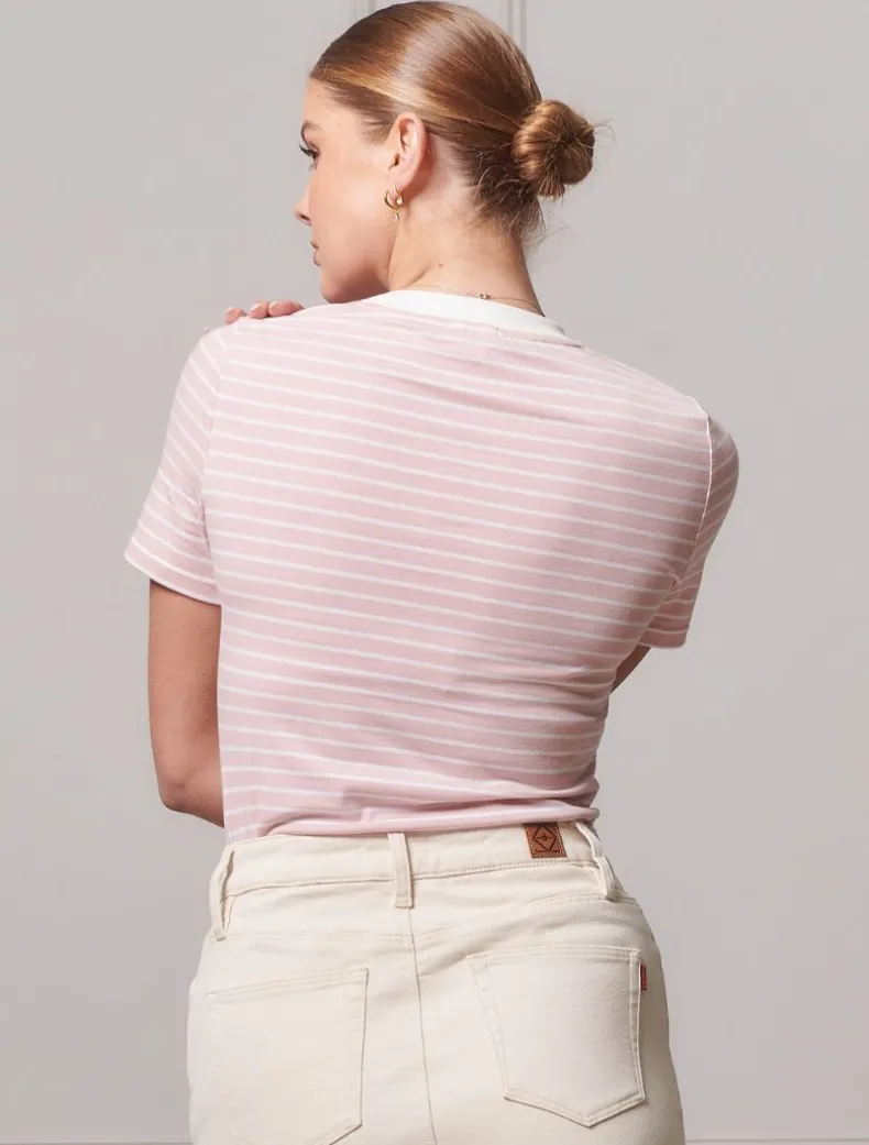 Paris Striped Tee Pink - FINAL SALE