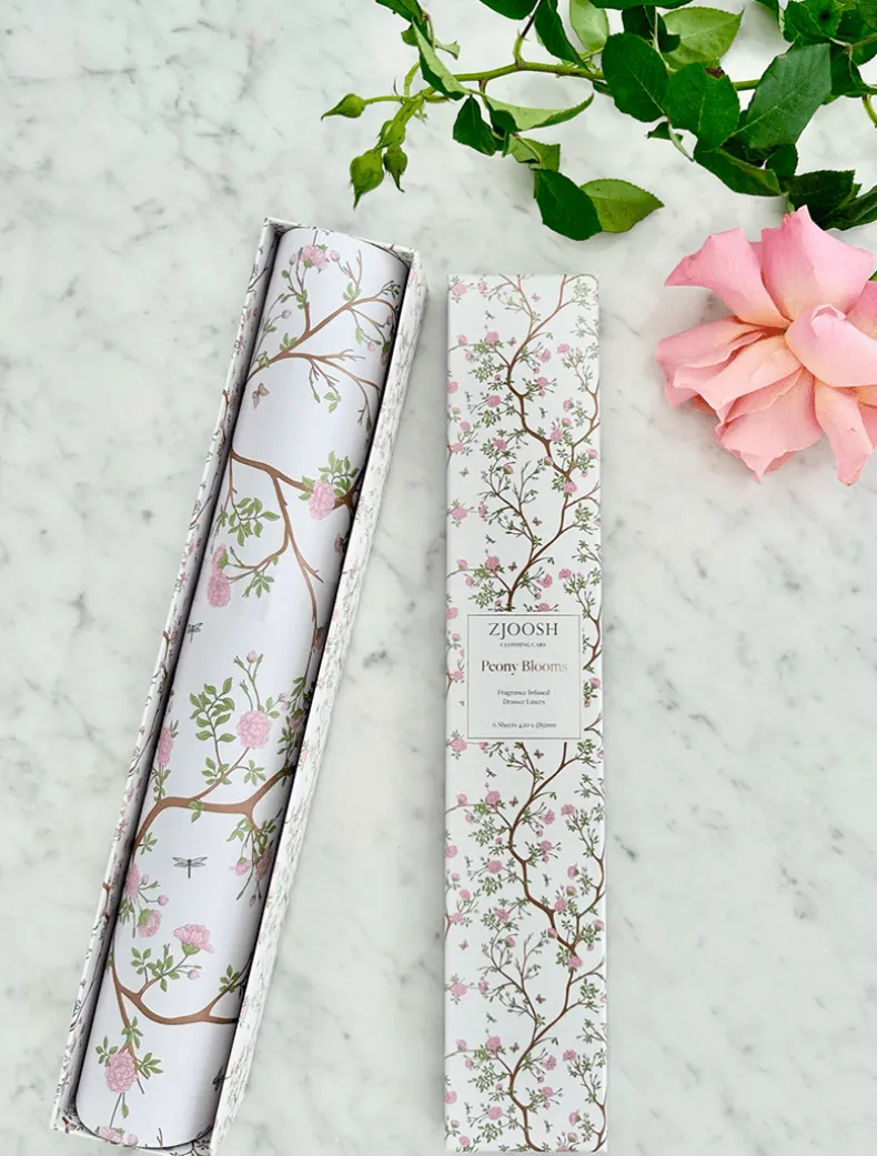 Peony Blooms Drawer Liners