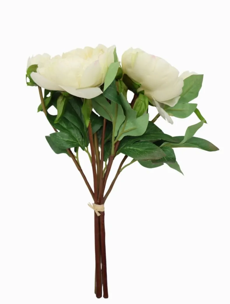 Peony Bouquet 32cm Ivory