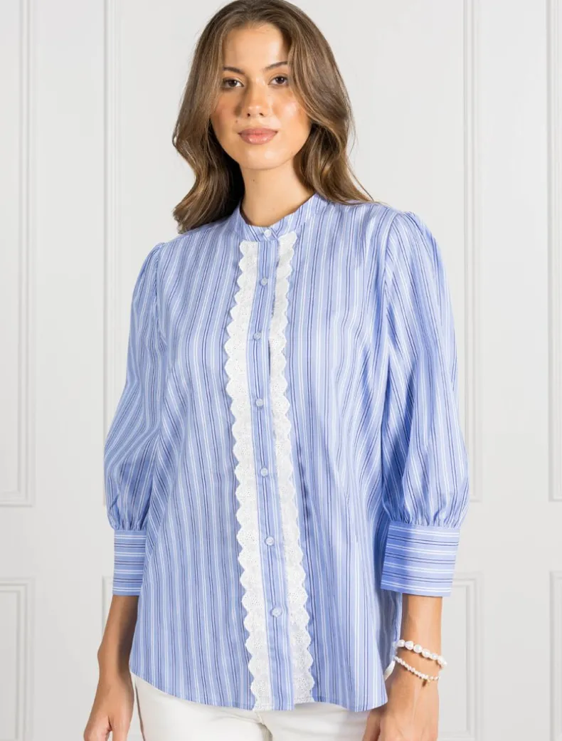 Pippa Striped Blouse Blue - FINAL SALE