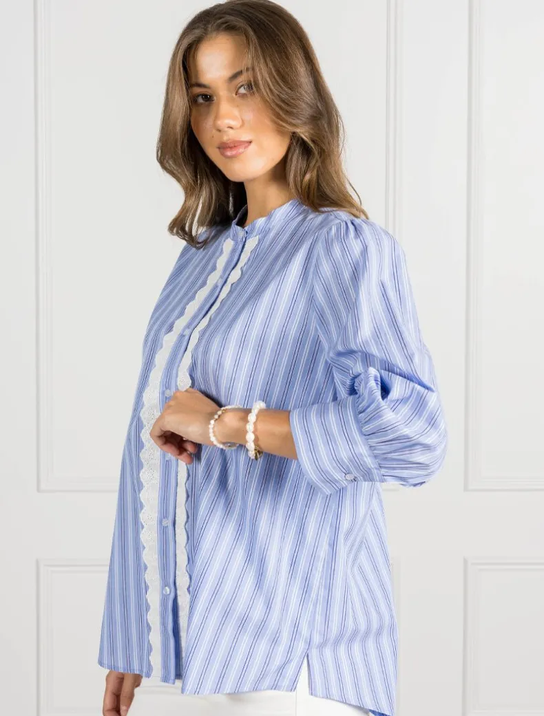 Pippa Striped Blouse Blue - FINAL SALE