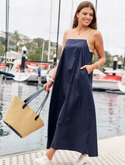 Polly Dress Navy - FINAL SALE