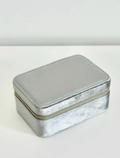 Rectangle Jewellery Case Silver