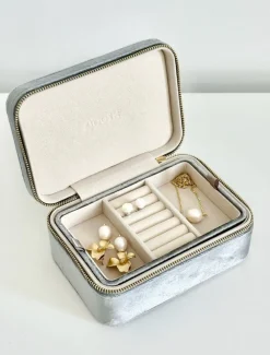 Rectangle Jewellery Case Silver