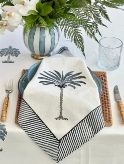 Ritchie Palms Napkin Blue (Set of 4)