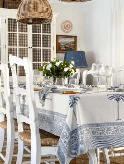 Ritchie Palms Tablecloth Blue (150cm x 320cm)
