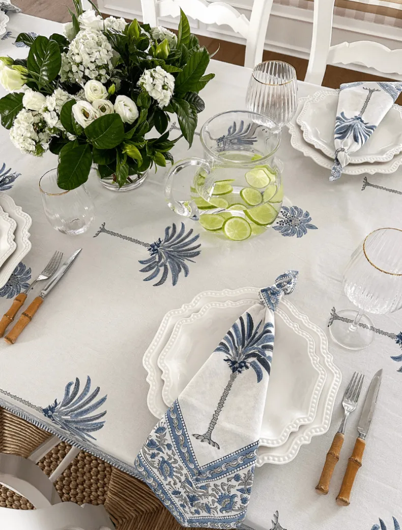Ritchie Palms Tablecloth Blue (150cm x 320cm)