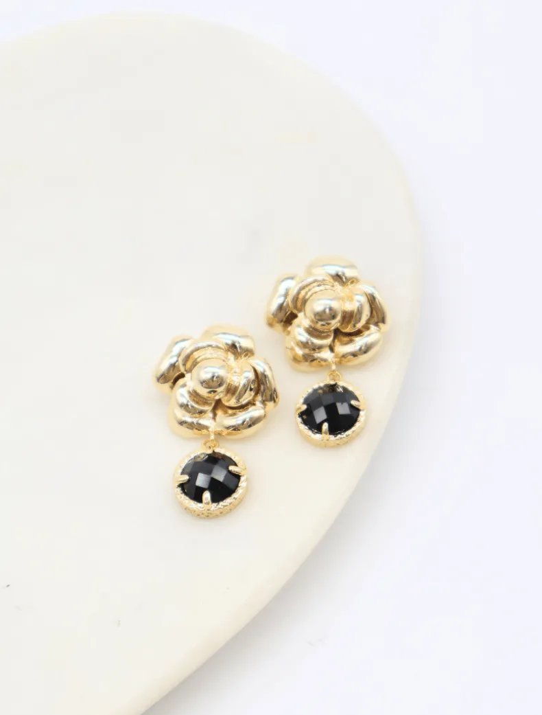 Roselte Black Crystal Drops