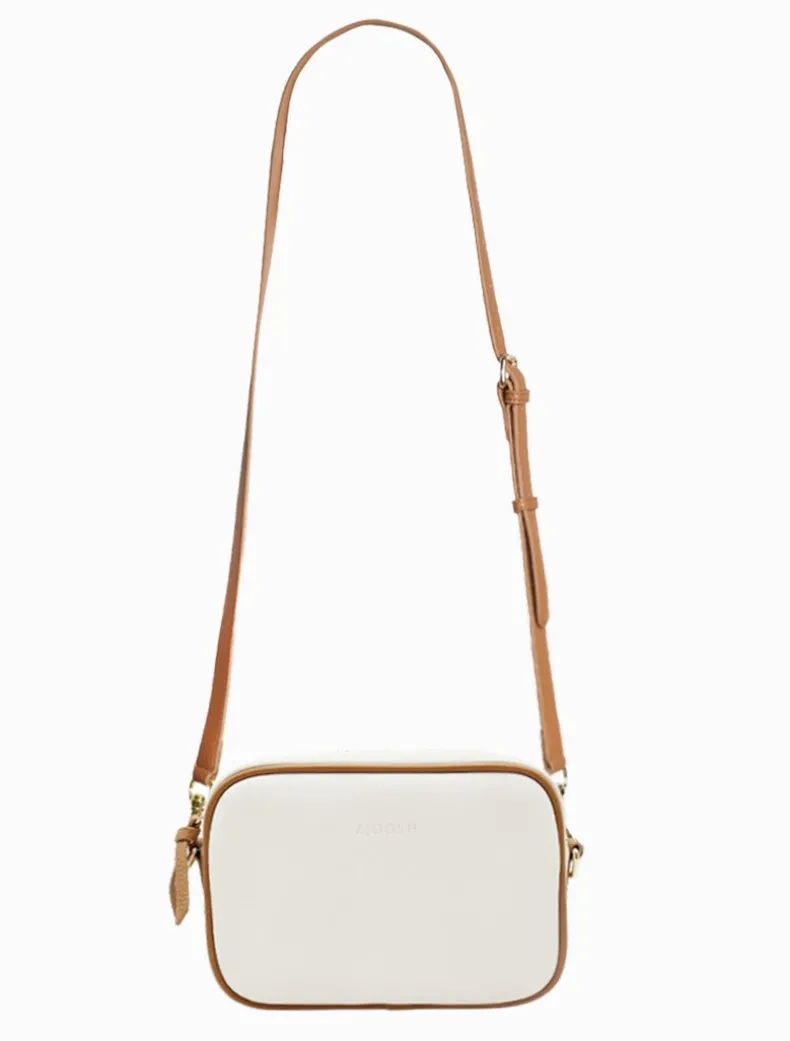 Ruby Canvas Cross Body Bag White