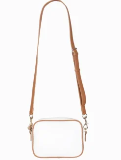 Ruby Sports Cross Body Bag Dual Tone White Tan