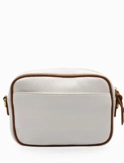 Ruby Sports Cross Body Bag Dual Tone White Tan