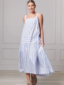 Sarah Striped Sundress Blue - FINAL SALE