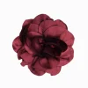 Satin Flower Brooch Merlot
