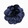 Satin Flower Brooch Navy