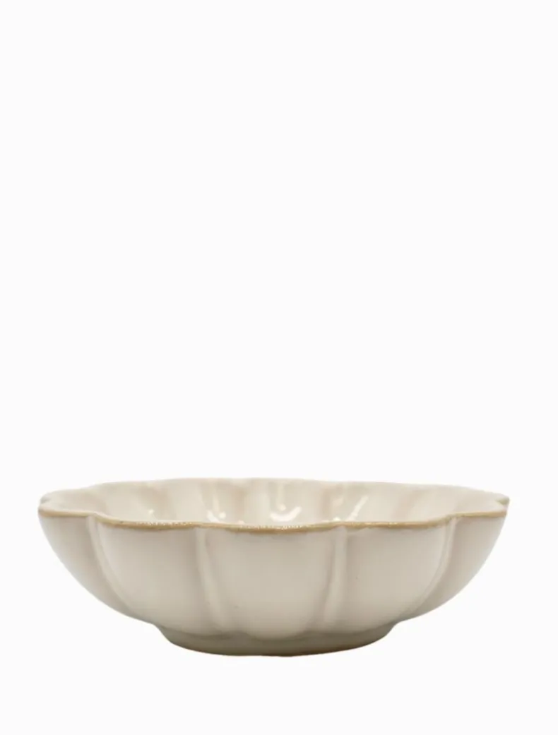 Scallop Bowl White Large