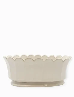 Scallop Planter White