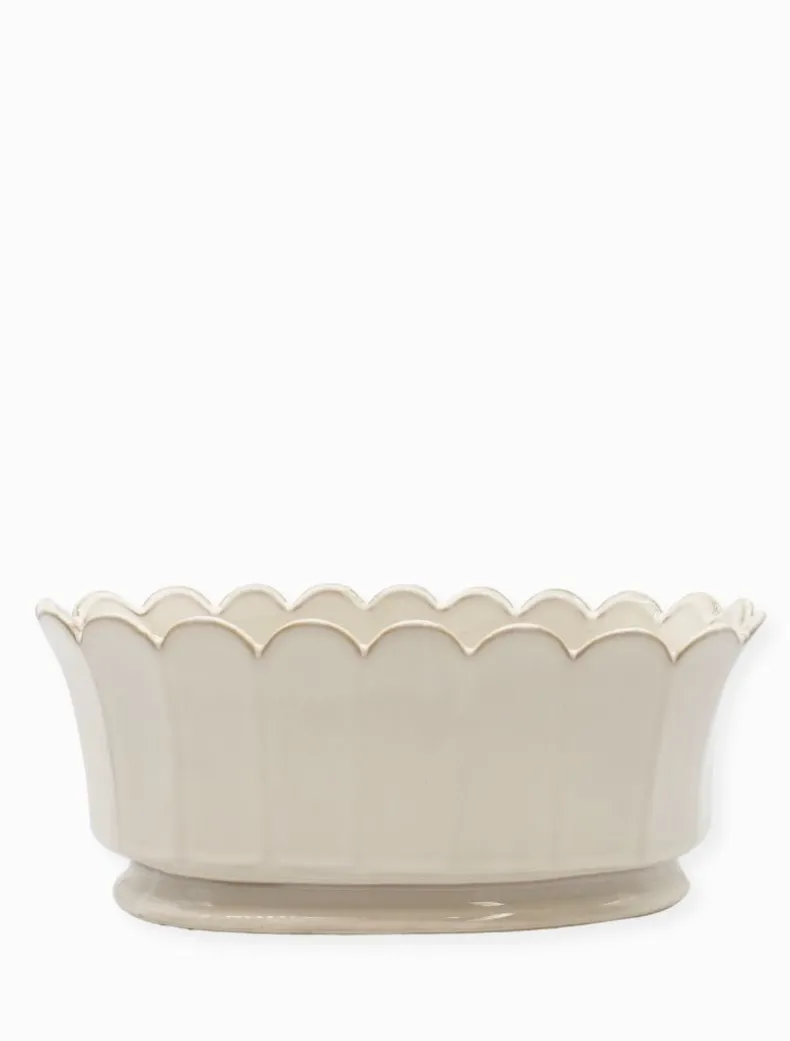 Scallop Planter White