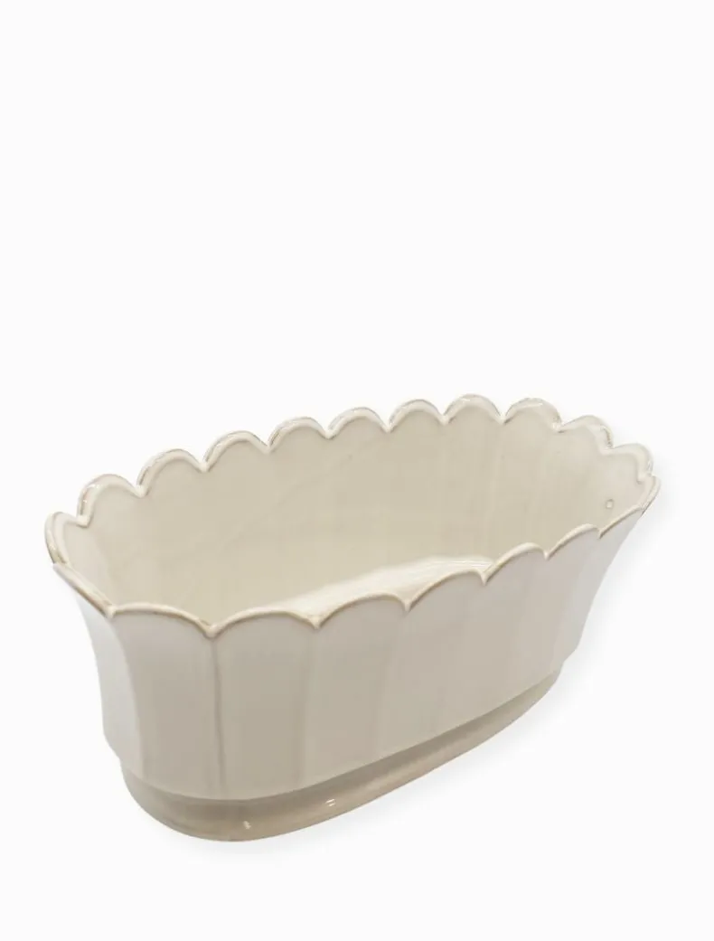 Scallop Planter White
