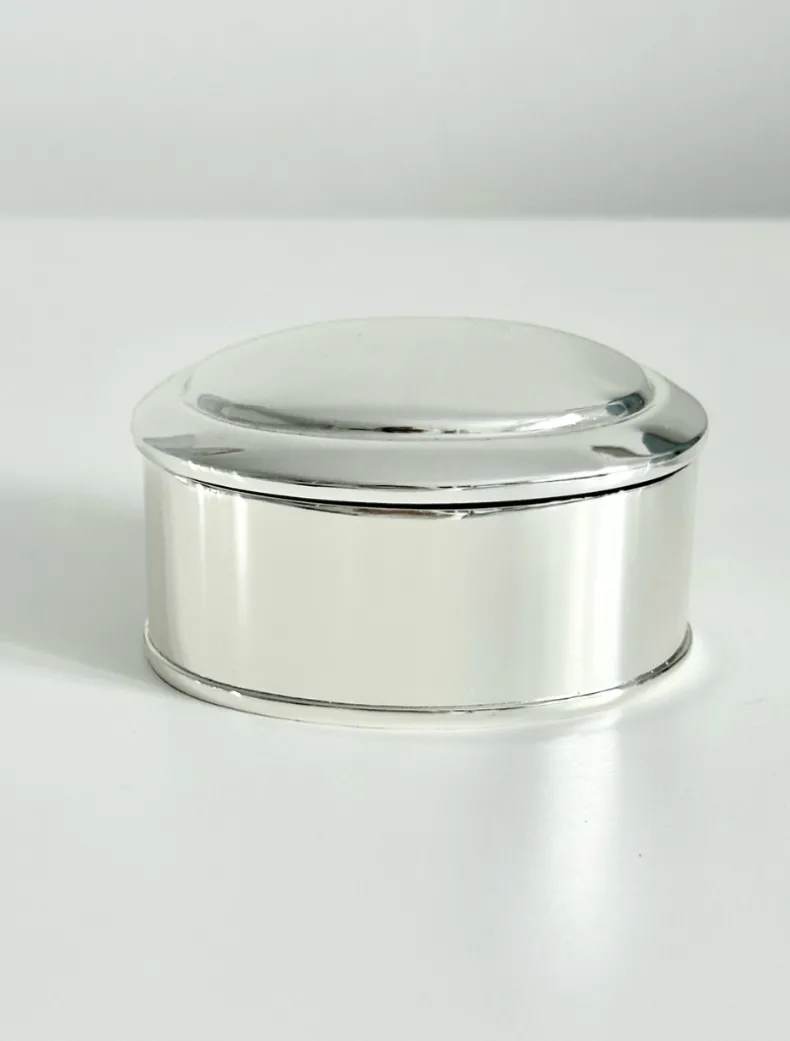 Silver Plated Oval Box