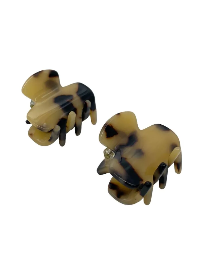 Small Claw Clip Light Tortoise Pack of 2