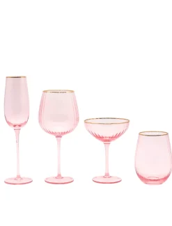 Soiree Crystal Gin Tumblers Pink (Set of 2)