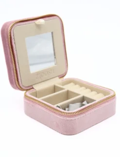 Square Jewellery Case Pink