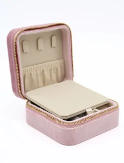 Square Jewellery Case Pink