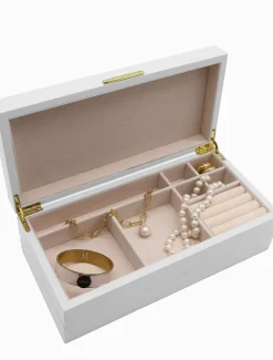 Stacking Lacquered Jewellery Box White Large