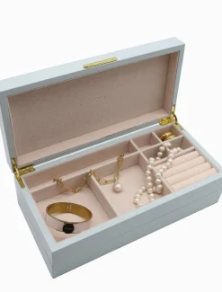 Stacking Lacquered Jewellery Box Blue Large