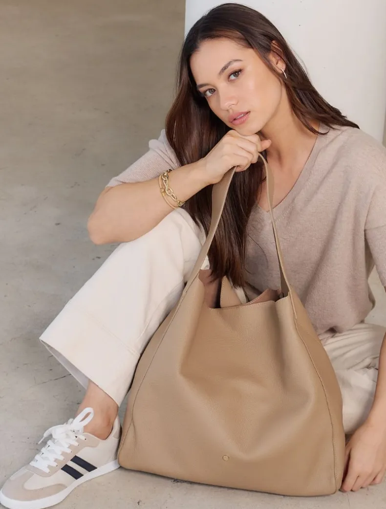 Stevie Slouch Tote Hazelnut