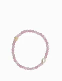 Stone and Pearl Bracelet Lilac